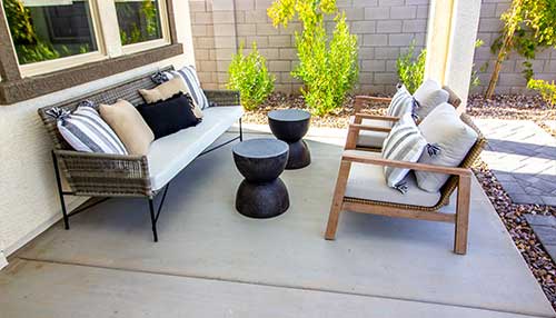 backyard patio with couch