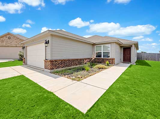 home with front walkway