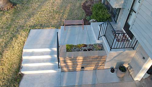 brand new porch stairs on home