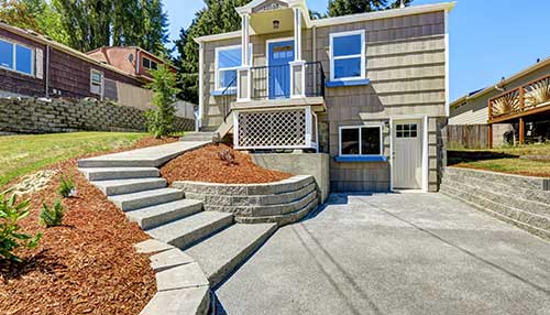 curved porch stairs