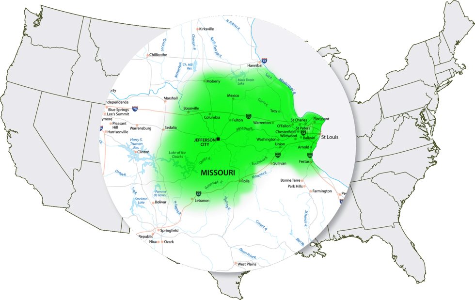 Raising Solutions service area map